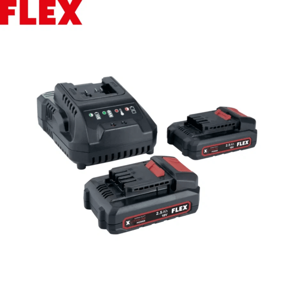 Комплект FLEX P-Set 22 (Зарядное устройство + 2 аккумулятора ускоренной зарядки 2.5 Ah)